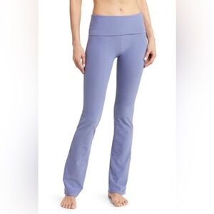 ALO Yoga Soft Low Rise Fold Over Bootcut Leggings Infinity Blue Lilac Purple XXS